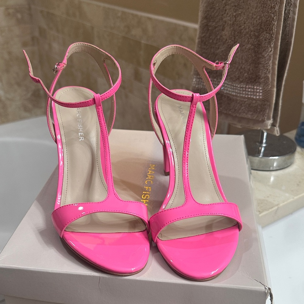 Marc Fisher Hot Pink Strappy Heels